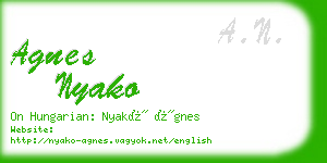 agnes nyako business card